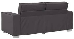 Kétfős kanapé Szürke 140 cm Műbőr