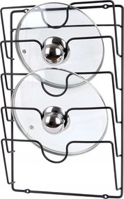 Fedélakasztó Fém Vilde Fekete 5 fedélhez Loft