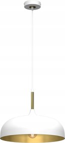 Lincoln függőlámpa 1xE27 35cm Fehér/Arany