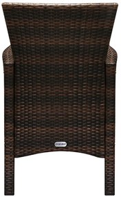 Casaria® Kerti rattan szett Berlin 1+8 - barna/fa
