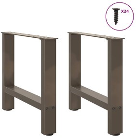 2 db natúr acél dohányzóasztal láb 50 x (42-43) cm acél