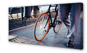 Canvas képek Városi kerékpár láb 100x50 cm