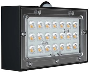 LED Napelemes érzékelős fali lámpa LED/3W/3,7V 3000K/4000K IP65 fekete