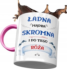 Rózsaszín Bögre Rózsa Feleség Barátnő Ajándék Nyomtatott Fotóval