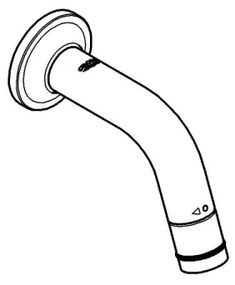 GROHE 20205000 - UNIVERSAL falra szerelhető szelep, 106 mm, fényes króm