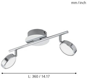 Eglo 95629 - LED Spotlámpa SALTO 2xLED/5,4W/230V