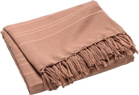 Terrakotta színű pamut ágytakaró 180x220 cm Lilia – douceur d'intérieur