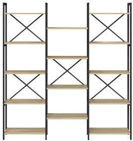 Könyvespolc sonoma tölgy 156 x 25 x 167.5 cm Faanyag