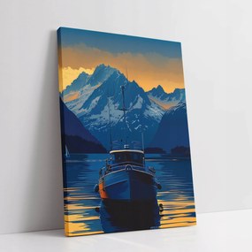 Vászonkép Naplemente a tengeren Hajó otthon nappali szoba 30x40