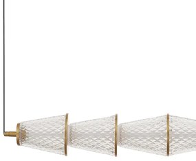 LED Csillár zsinóron SANSA LED/11W/230V arany/átlátszó