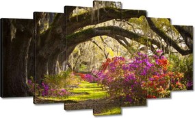 Vászonkép 140x80 Virágok a parkban