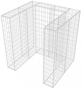 acél gabion 1 db gurulós kukához 110 x 100 x 120 cm