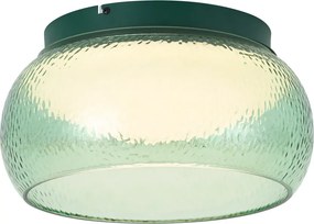 Art Deco mennyezeti lámpa zöld üveggel, beépített LED-del, 3 fokozatban szabályozható - Thimble