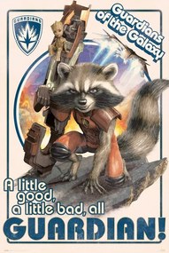 Plakát Guardians of the Galaxy - Rocket and Baby Groot