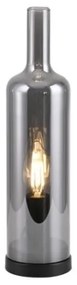 JUST LIGHT. 14006-25 - Asztali lámpa BOTTLE 1xE14/25W/230V fekete/füstszínű