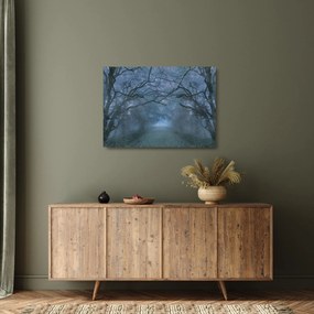 Egy erdő képe a ködben (üvegen) (70x50 cm)