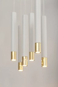 SIGMA LIGHTING 33390 SOPEL Hengeres Függesztett Lámpa Fehér, Arany GU11 IP20