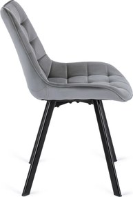 Szék szürke színben, bársony kárpittal. RICK