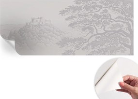 Öntapadós tapéta Divatos 3D fali ragasztóval Kastély tájkép 250x104 cm