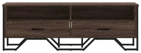 barna tölgy színű szerelt fa TV-szekrény 122 x 34 x 41 cm