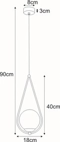 KAJA K-4770 NEVE BLACK Fekete Színű Függeszték 1xE14 10W IP20