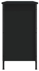 fekete szerelt fa TV-szekrény 100x35x65 cm