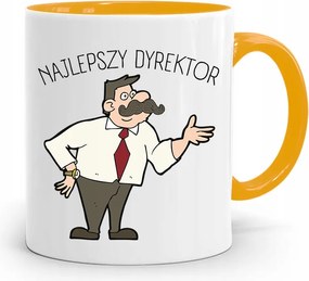 Igazgatónak Sárga Bögre Legjobb Igazgató fényképes nyomtatással