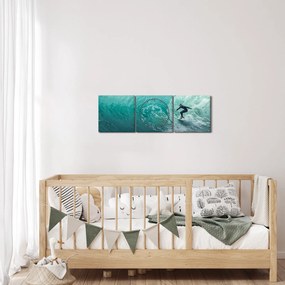 Szörfözés képe (órával) (90x30 cm)