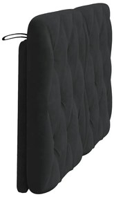 fekete bársony fejtámla párna 140 cm