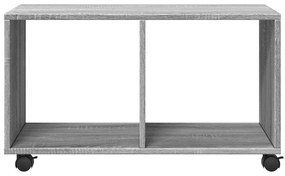 szürke sonoma színű szerelt fa görgős szekrény 72x33x42,5 cm