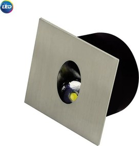 HOROZ-2617 Matt Króm színű falba építhető lámpa 1X3W Led 86lm 4000K Ip20