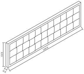 Fejtámla Tervo 180x45 cm bársony zöld [en.casa]