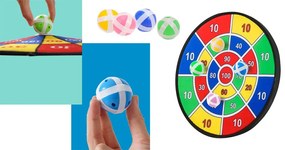 Játék darts tábla öntapadós labdákkal