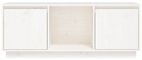 fehér tömör fenyőfa TV-szekrény 110,5x35x44 cm