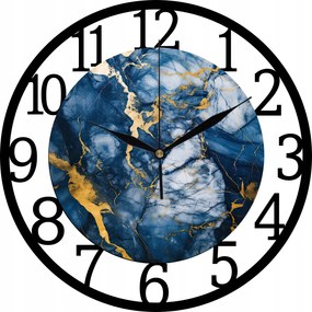 Falióra Dekoráció Ideális Nappaliba Márvány sötétkék-arany 35 cm