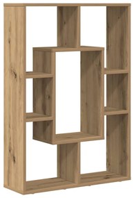 kézműves tölgy színű szerelt fa könyvespolc 63 x 20 x 90 cm
