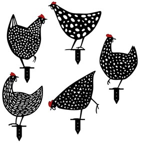 Kerti fém kiegészítők díszkészlete Chick (fekete). 1083190