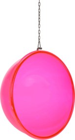 Függő fotel, rózsaszín/ezüst/fehér, BUBBLE TYP 1