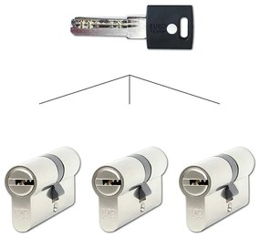 Építőbetét EC 30/35.SET3 közös kulccsal (3 db), fehér