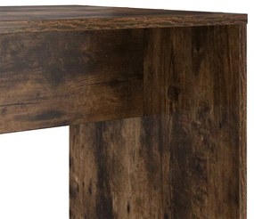 Asztal polcokkal Füstölt tölgy 138.5 x 55 x 143 cm Faanyag