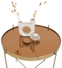 Venezia dohányzóasztal rézszínű, Ø48xh48cm