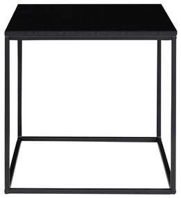 Vita dohányzóasztal fekete, fekete kerettel, 45x45x45 cm