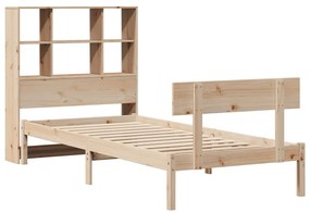 tömör fenyőfa könyvespolcos ágy matrac nélkül 90 x 200 cm