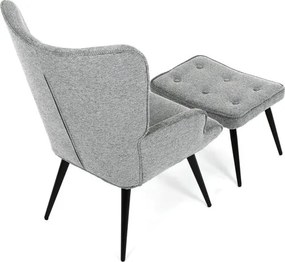 Relaxációs fotel, szürke, bársony kárpit, AK-303 GREY2