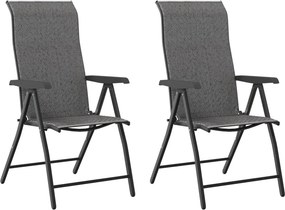 vidaXL 2 db szürke polyrattan összecsukható kerti szék