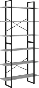 vidaXL szürke sonoma színű szerelt fa magasszekrény 100 x 30 x 210 cm