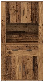 Magas öltözködő szekrény Régi fa 80x33x150 cm Mérnöki Fa