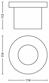Philips 17306/47/16 - LED Kültéri behajtó lámpa 1xLED/3W/230V