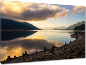 Festmények 120x80 kövek Tengerpart Folyó