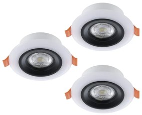 Eglo 901118- KÉSZLET 3xLED RGB Dimmelhető fürdőszobai lámpa CALONGE 3,8W/230V IP44 + + távirányító